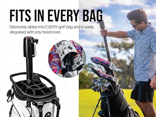 Pins & Aces Golf LiquorStick 3.0 - Electric Drink Dispenser, Rechargeable, Stainless Steel - Holds Up to 750ml - Keep Your...