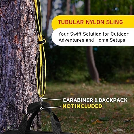 KINGTLE Nylon Climbing Sling 22kN CE1019/EN566 UIAA Certified,Rock Climbing Webbing Straps for Mountaineering