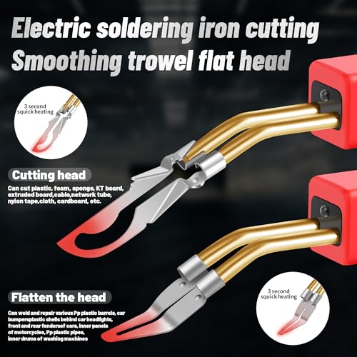 Upgraded 220W Plastic Welder, 2 in 1 Plastic Welding Kit Plastic Repair Welder Kit 1000PCS Hot Stapler Soldering Gun with ...
