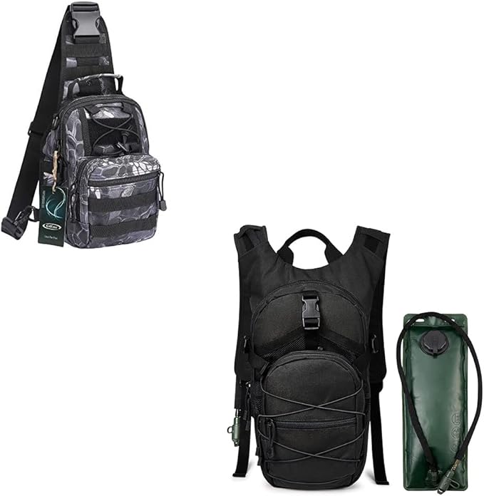 G4Free Outdoor Tactical Backpack with G4Free Hydration Pack Sports Runner Hydration Backpack