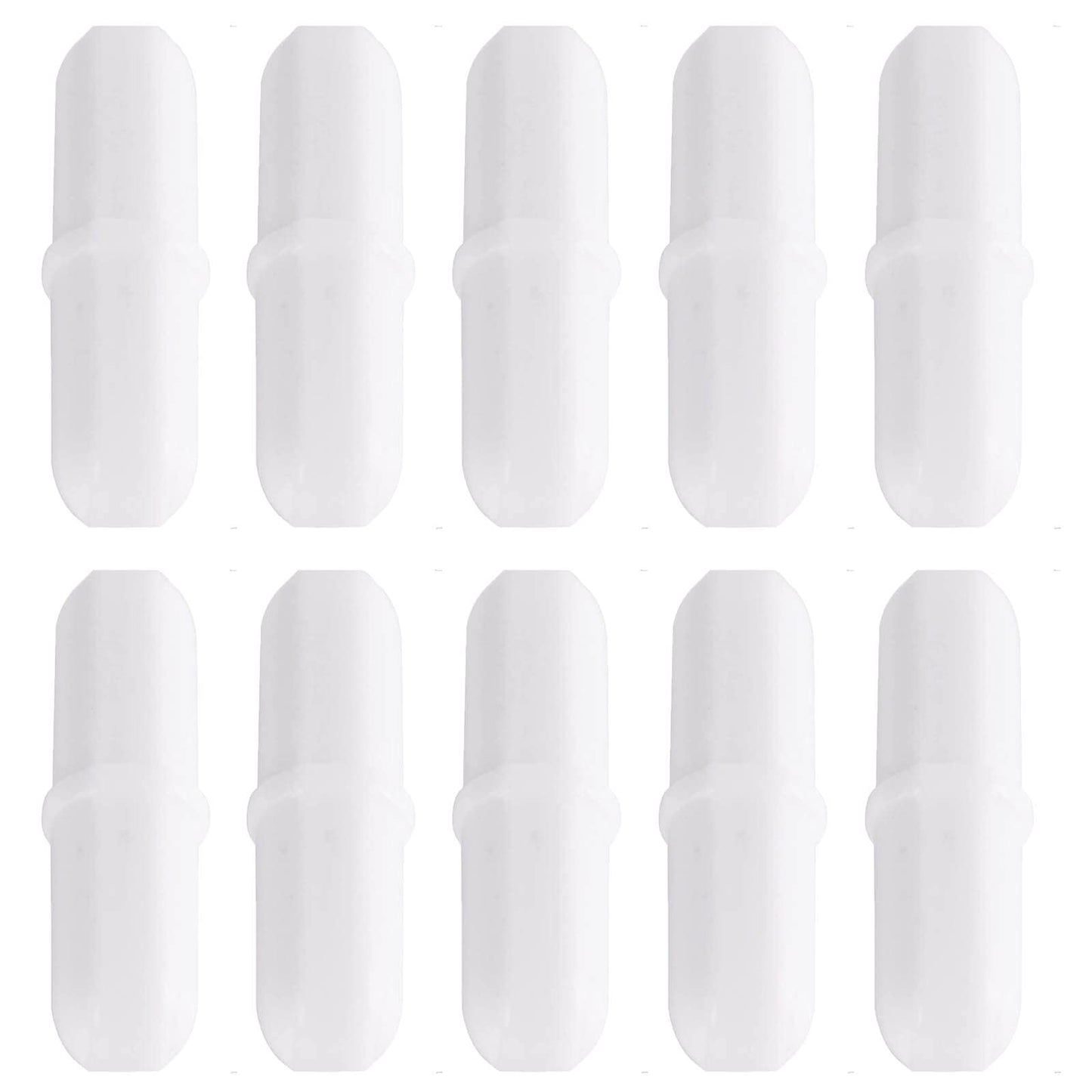 joaoxoko Magnetic Stir Bars,10 Pcs PTFE Magnetic Stirrer Mixer Stir Bar, 20 mm/ 0.8 Inch White Laboratory Stirrer Mixer Bar (10)