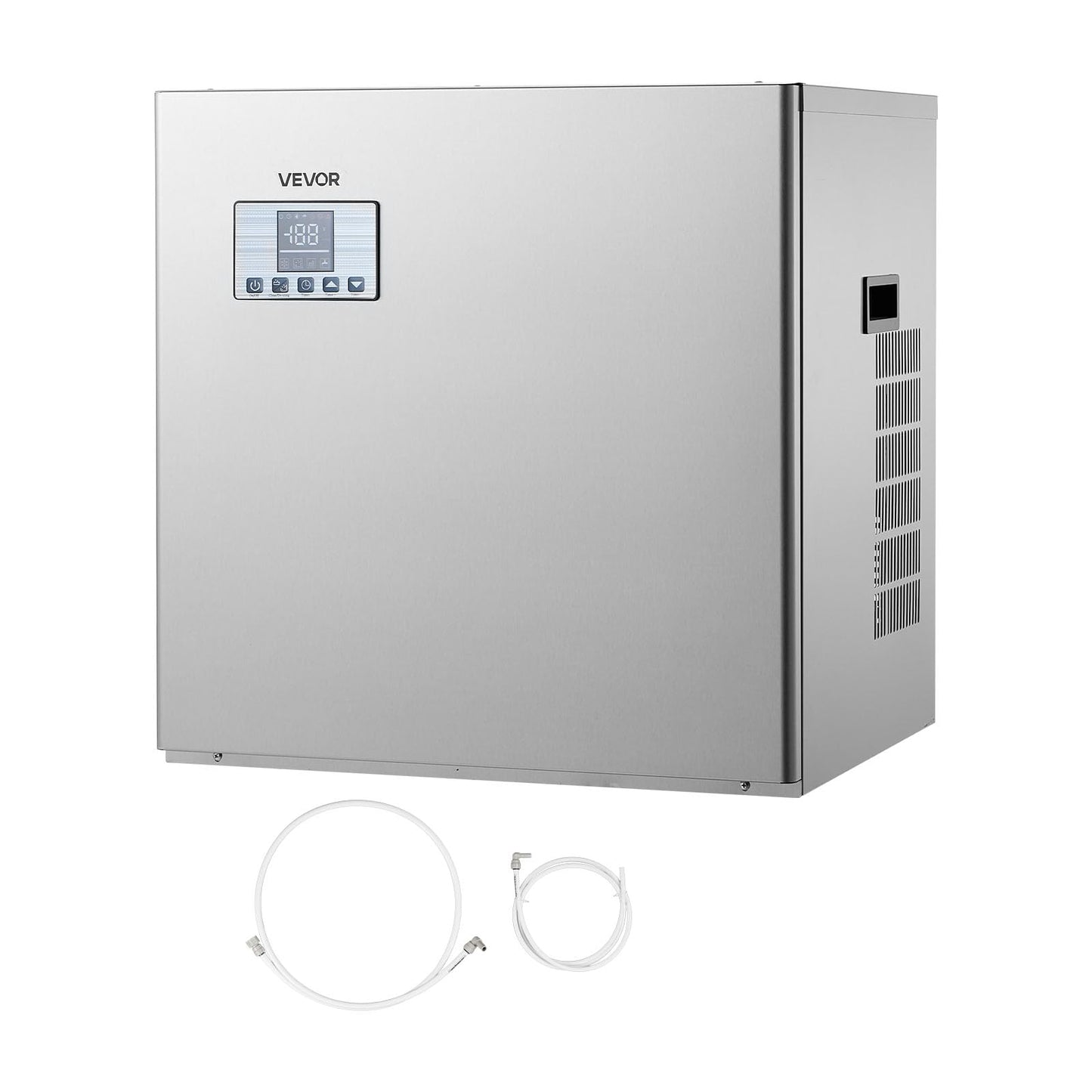 VEVOR Commercial Ice Maker Machine - Head, 400 Lbs/Day Stainless Steel Ice Machine with Scheduled Ice-Making, Self-Cleaning, Adjustable Thickness, Ideal for Restaurant Bar Cafe Hotel - Head Only