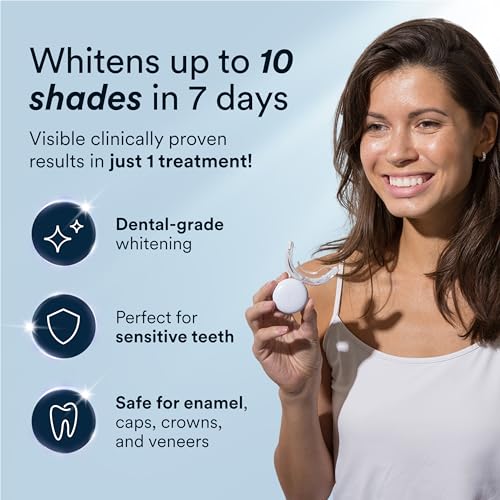 Auraglow Teeth Whitening Kit, LED Accelerator Light, 35% Carbamide Peroxide Teeth Whitening Gel, 20+ Whitening Treatments,...