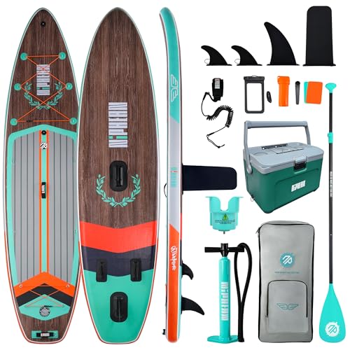 Niphean (Extra Large) Inflatable Paddle Board, SUP for 2+1 People/Family and 4-Layer Insulated Paddle Board Cooler Box