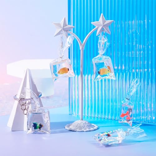 KISSITTY 24pcs Water Bag Charms Resin Fish Goldfish 12 style Pendants Dangles Decorations for DIY Necklaces Bracelets Earr...