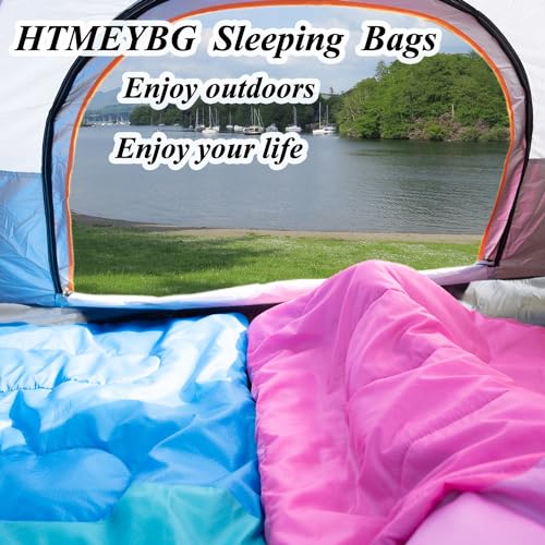 Sleeping Bag - 3 Seasons for Adults Kids Boys Girls Camping Hiking - Warm Cold Weather Lightweight Portable with Compressi...