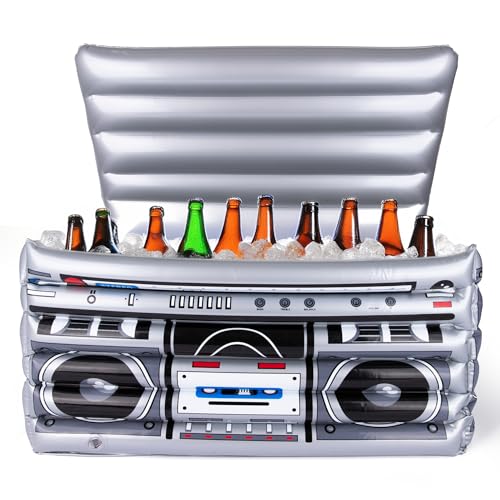 ArtCreativity 80's/90's Style Inflatable Boom Box Cooler Decoration - 24" Wide - Large Inflatable Drinker Cooler for Hip H...