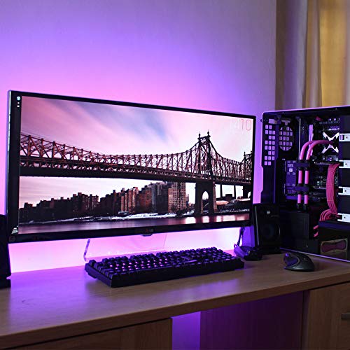 XYOP Led Strip Lights Battery Powered RGB 2M 6.56ft Battery Operated Led Battery Lights with 3 Keys Controller Waterproof ...