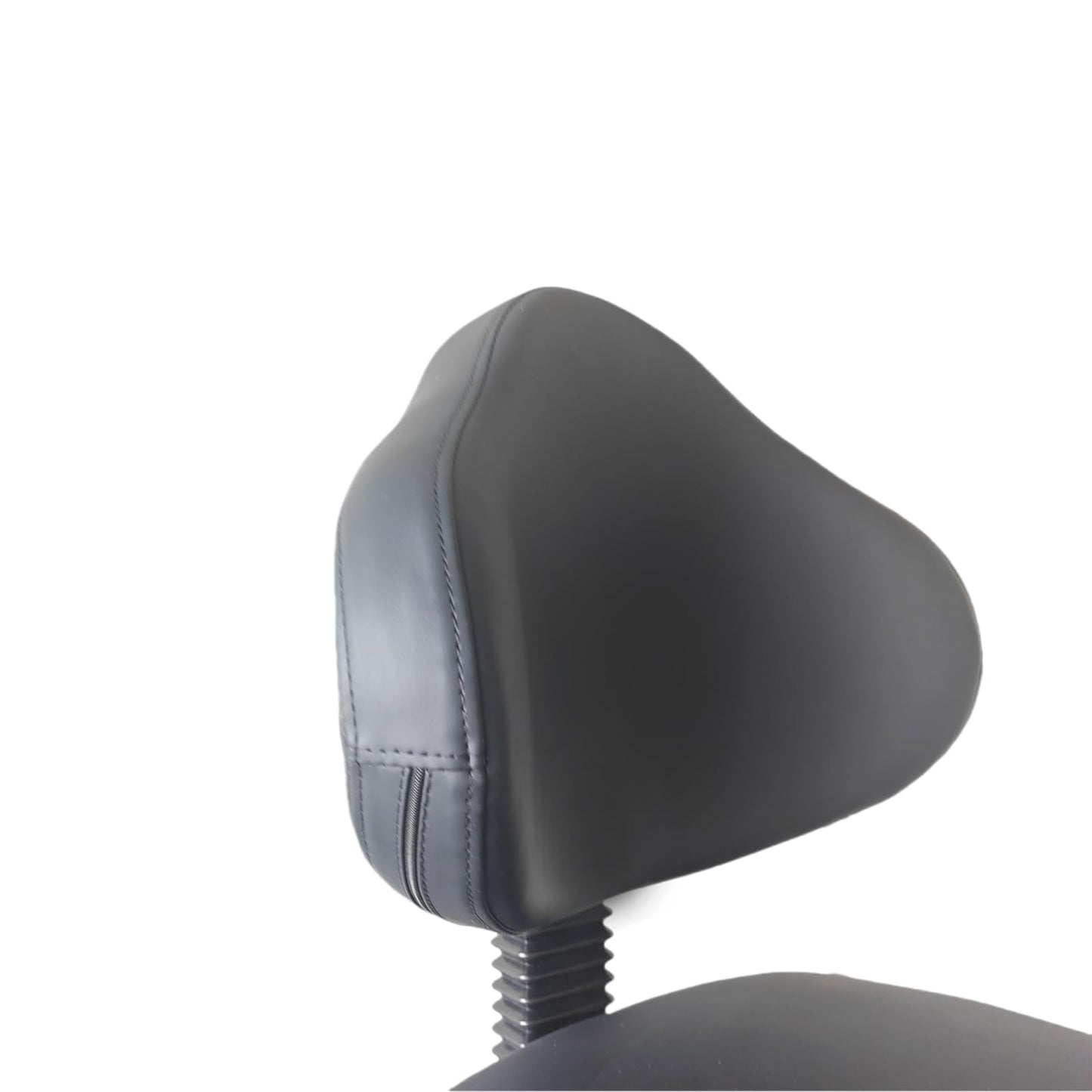 Cadiario Rolling Stool Heavy Duty Super Soft Seat Cushion 360°Swivel Supported Backrest Adjustable Height Upgraded Salon Stool Chair,Tattoo Facial Massage Spa Medical Home Office Black