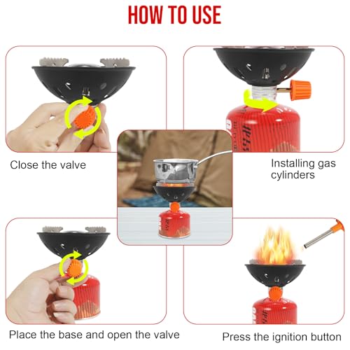 Portable Outdoor Camping Stove, With Powerful Firepower of 10000 BTU,Quickly Boil 1.5L of Water in 4 Minutes and 30 Second...