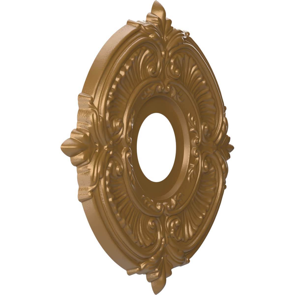 Ekena Millwork Cmp13Atcgh Attica Thermoformed Pvc Ceiling Medallion (Fits Canopies Up To 5), 13Od X 3 1/2Id X 3/4P, Metallic Gol