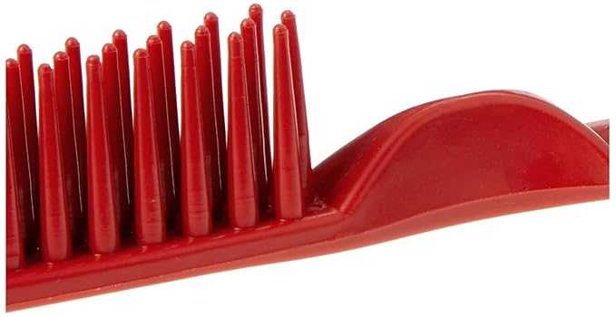3 Row Styling Comb For Detangling, Defining And Separating Curls (Red)