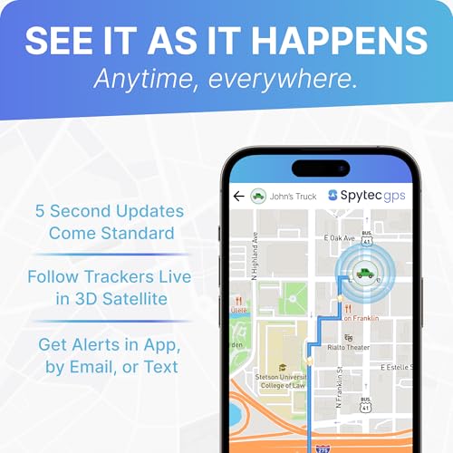 Spytec Atlas GPS Tracker for Vehicles & Kids | Up to 14-Day Battery Life | Waterproof Magnetic Case, Geofencing, Portable ...