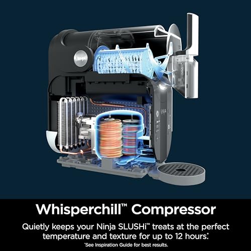 Ninja SLUSHi Professional Frozen Drink Maker with RapidChill Technology, Frozen Drink & Slushie Machine, 5 Preset Programs, Frozen Margaritas, Frappés, and More, Grey, FS301C, (Canadian Version)