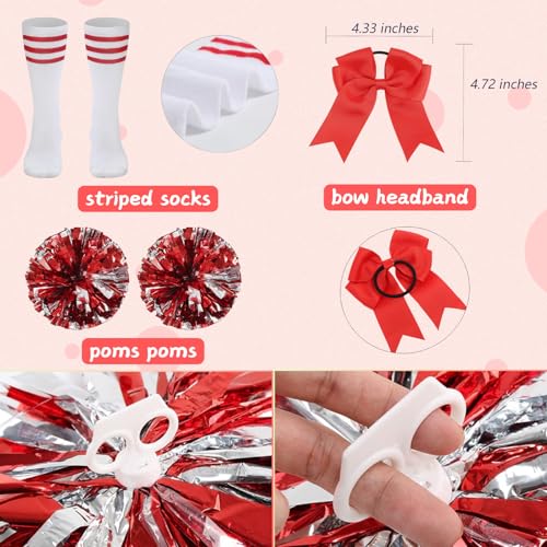 yolsun Cheerleader Costume for Girls Cheerleading Kids Dress up Halloween Cute Uniform High School Cheer leader Outfit