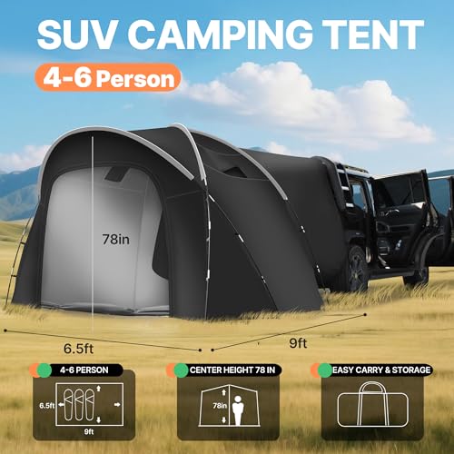 MAIZOA 9 x 6.5 x 6.5 FT Car Tailgate Tent 4-5 Person Rectangle for Family,Tailgate Tent, Waterproof & Windproof for Campin...