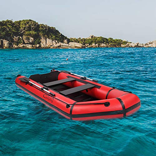 WINGOOD 10ft PVC Inflatable Boat Sport Tender Dinghy Boat Water Adult Assault Boat