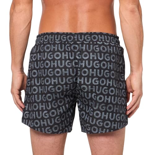 HUGO Men's Standard Allover Logo Swim Trunks