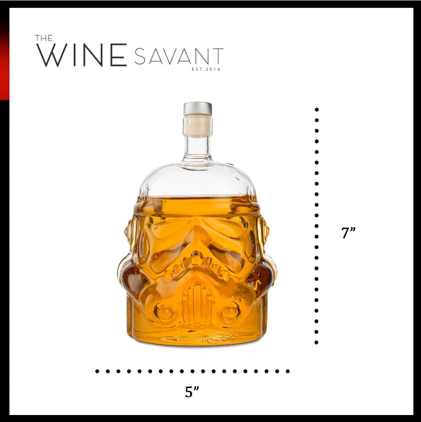 Stormtrooper Creative Whiskey Decanter Set Bottle with 2 Wine Glasses 150ml for liquor, Bourbon, Scotch, Vodka, Father's Day Gift for Men Women, Star Set Wars