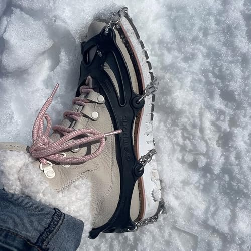 Azarxis Walk Traction Ice Snow Cleat Treads Grips Grippers Crampons Creepers with 19 Spikes for Shoes Boots Men Women Walk...