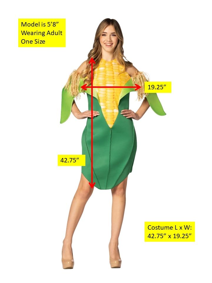 Rasta Imposta Corn on the Cob Dress Halloween Costume, Women's Size 2-8