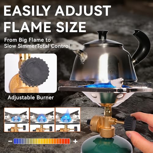 KOMAN Camping Propane Stove,Portable Camping Stove, Backpacking Stove Propane Camping Stove,10000BTU Single Burner Propane...