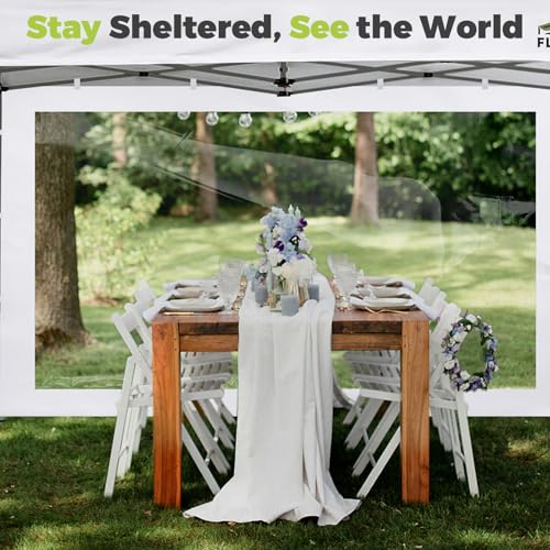 Instant Canopy Sidewalls for 10x10 Pop Up Canopy Tent, 300D Waterproof Material for Outdoor Events, Vendor Booths, and Pri...