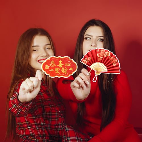 Happy Chinese New Year Photo Booth Props- 24Pcs 2026 Lunar New Year Photo Booth Props, 2026 Chinese New Years Party Suppli...