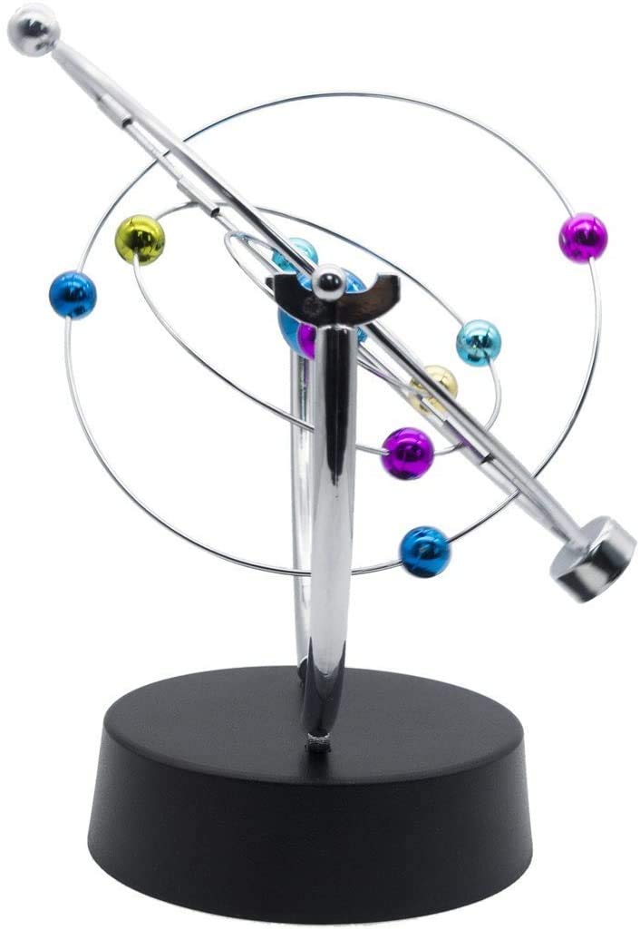 Kinetic Perpetual Motion Galaxy, Outer Space Gadget That Flips and Rotates in Continuous Motion, Battery Operated Desktop Gizmo by SciencePurchase