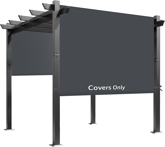 Universal Waterproof Pergola Canopy Shade Cover Replacement - 17'x6.8' Outdoor Sun Shades Canopy Top for Patio Gazebo Deck...