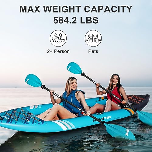 ANNTU Inflatable Kayak, Lightweight and Durable Foldable Kayak, Blow Up Kayak, Kayaks for Adults Paddling on Rivers, Lakes...