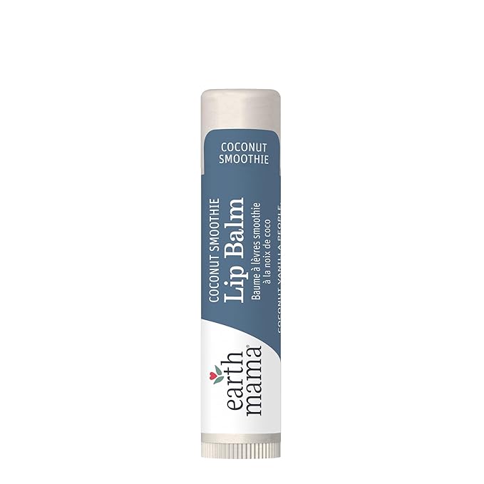 Earth Mama Lip Balm Variety Pack | Quadruplets 4 Pack | Lavender Meringue, Mint Herbal, Coconut Smoothie & Orange Ginger | Soothing & Hydrating Lip Moisturizer | Pregnancy Safe