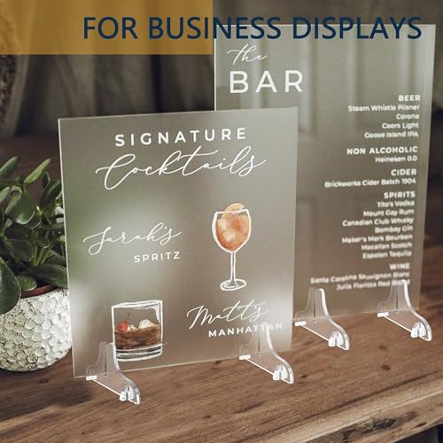 Acrylic Poster Board Stand Holder,8 Pcs Foam Board Stands For Display Table Top Sign Menu,Double-Sided Desktop Flyer Holde...