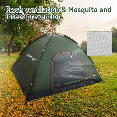1/2/3/4 Person Tents Waterproof&Windproof Family Tents Camping-Tent,Lightweight Portable Pop Up Tent for Camping,Hiking,Mo...