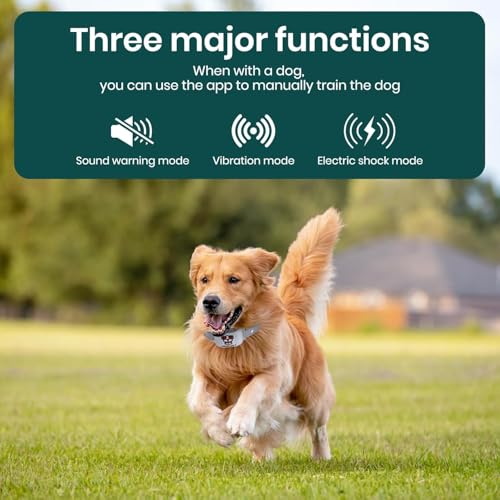 WEUYUY GPS Electric Dog Collar with Free App, Wireless Fence System with Training Collar, Portable Fence for Outdoor Use, ...