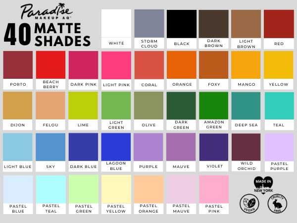 Mehron Makeup Paradise Makeup AQ Pro Size | Stage & Screen Performance, Face & Body Painting, Beauty, Cosplay, and Halloween | Water Activated Face Paint, Body Paint 1.4 oz (40 g) - Pastel Orange