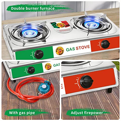 Green Bear USA - Vivi-create Outdoor Stove, Camp Stove, Quemador,Stainless Steel Stove, Double Burner Stove. Table propane...
