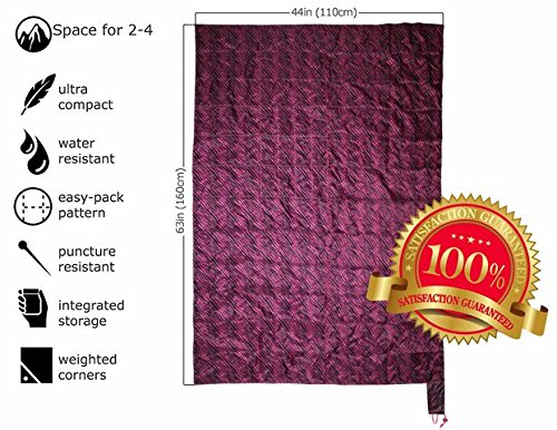 Outer Trails Pocket Picnic Blanket Mat - Waterproof, Puncture Resistant, Compact, Ultra Lightweight, Compact & Soft - Picn...