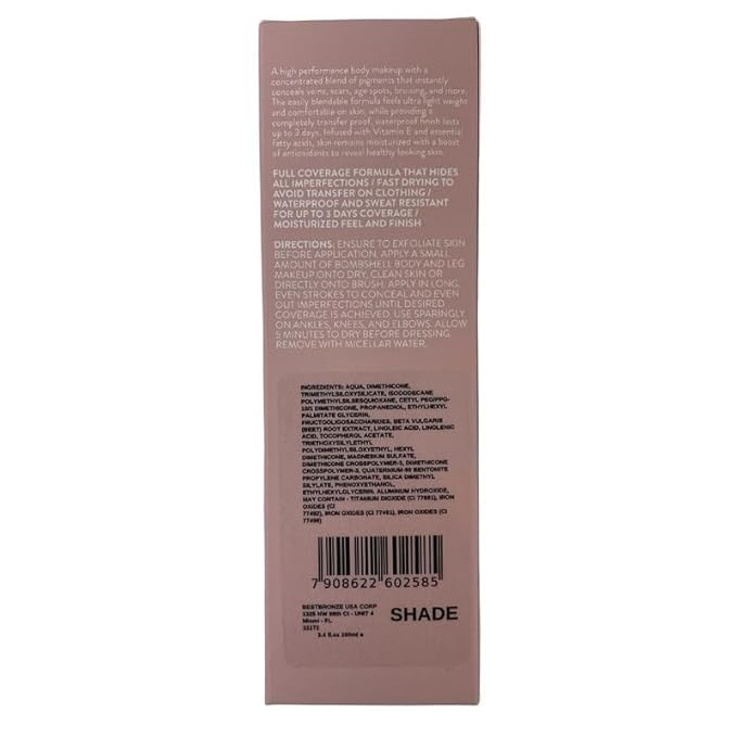 Best Bronze Bombshell Body Makeup - Tattoo Cover Up Makeup & Body Foundation Waterproof - Tattoo Concealer Waterproof for Scars, Varicose Veins Cover Up & Leg Foundation (NC14 Light Radiance)