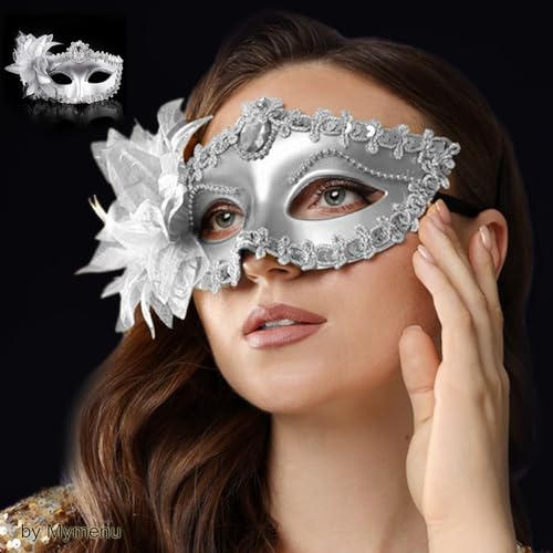 MYMENU Masquerade Mask for Women Venetian Masks for Halloween Costume Cosplay Party Prom Ball