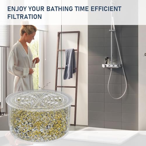 3 Pack Shower Head Filter Replacement Cartridge Compatible with All Canopy Handheld & Fixed Filtered Shower Head, Water So...