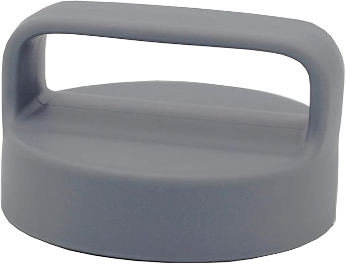 Gray Plastic Handle / Canister Lid by Mason Jar Lifestyle (4 Pack, Regular Mouth)