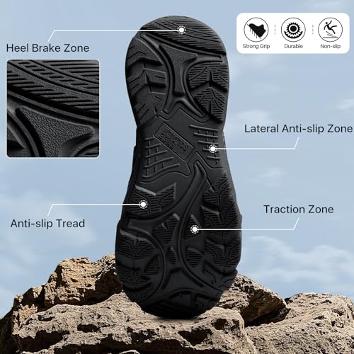 FREE SOLDIER Men's Waterproof Tactical Work Boots Lightweight Comfortable Combat Hiking Boots
