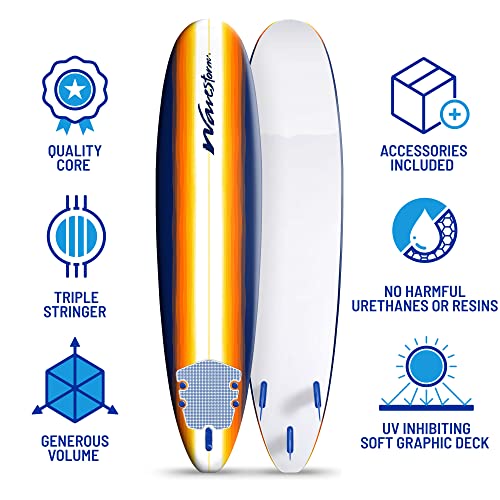 Wavestorm - Classic Soft Top Foam 8ft Surfboard