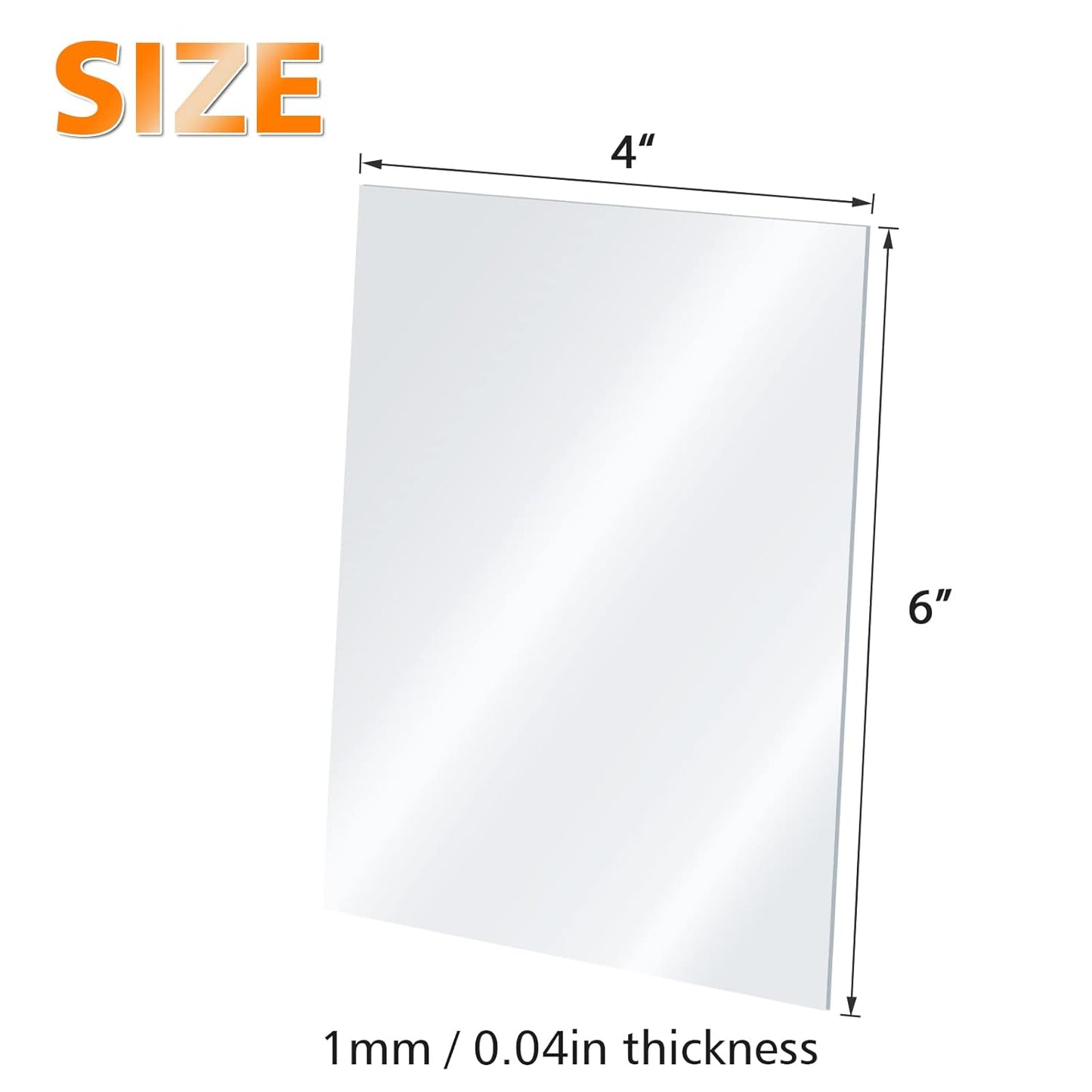 Egofine Plexiglass Sheets Acrylic Sheets 12 Pack of 4x6’’ 0.04 Thick Clear Plastic Cast Transparent Plexi Glass for Crafting Projects, Replacement Picture Frame Glass, DIY Display, Easy to Cut