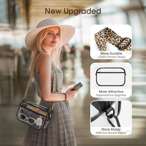Clear Bag For Stadium Events, Clear Purse for Women Stadium Approved Crossbody Bags, Bag for Concerts Sports Events Festivals