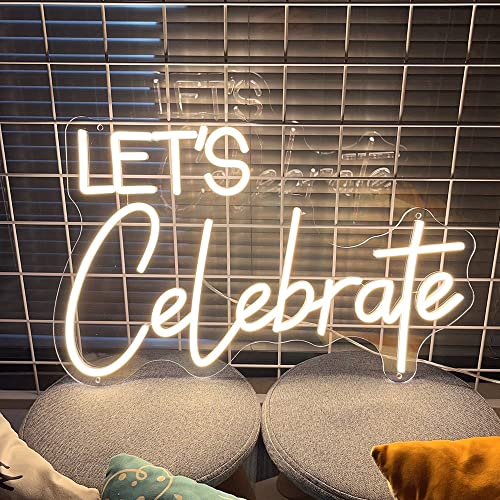 Neon Sign The Celebrate for Wall Decor Custom Light Up Sign Indoor Bedroom Home Decor LED Neon Light Sign Large Backdrop F...