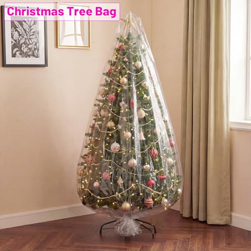 2 Pcs 98.4 x 59 Inches Large Balloon Bags for Transport, Christmas Tree Disposal and Storage Bag, Clear Balloon Drop Bag, ...