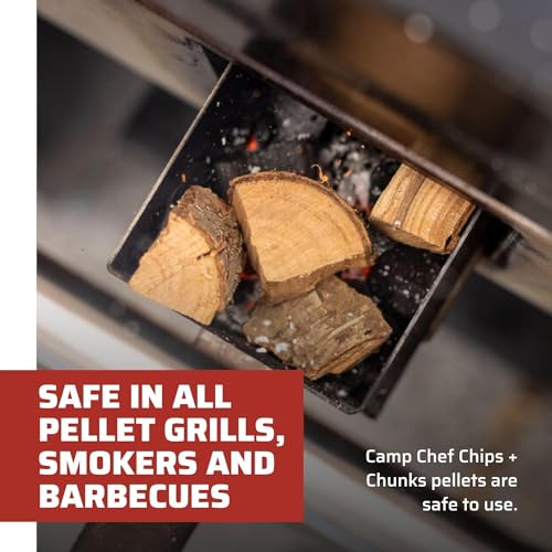 Camp Chef Premium Hardwood Chips - Wood Chips for Smoking & Outdoor Grilling - Compatible with Pellet Grills, Smokers & Ba...