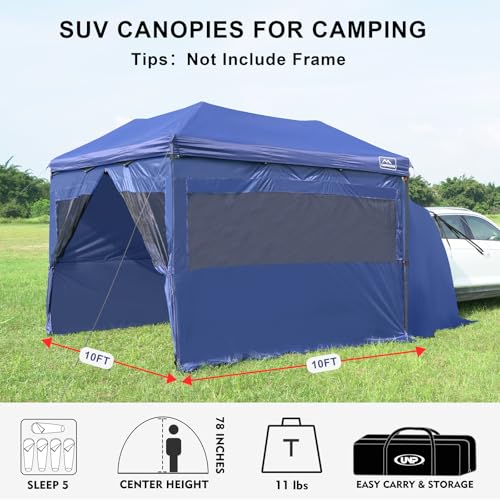 KAMPKEEPER 5pcs Sidewalls for 10X10 Commercial Instant Canopy Tent, SUV Tailgate Sidewalls